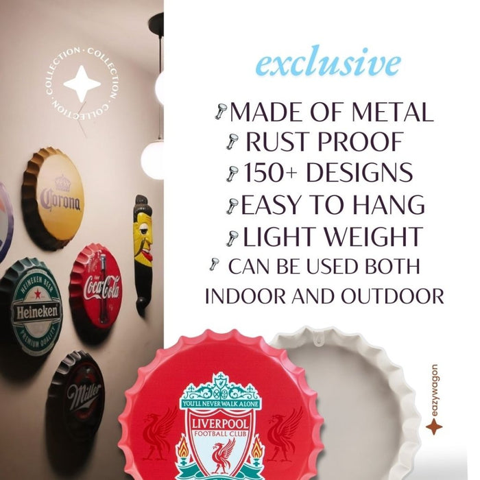 Bottle Caps wall decor sign - Liver pool - eazy wagon