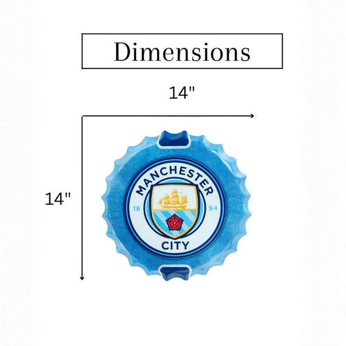 Bottle Caps wall decor sign - Manchester City - eazy wagon