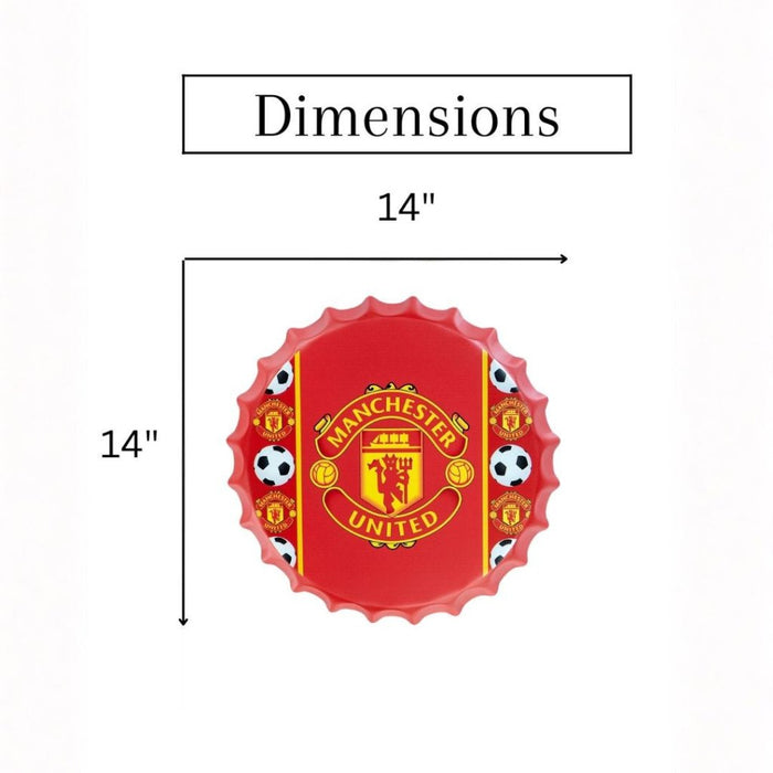 Bottle Caps wall decor sign - Manchester United Football - eazy wagon