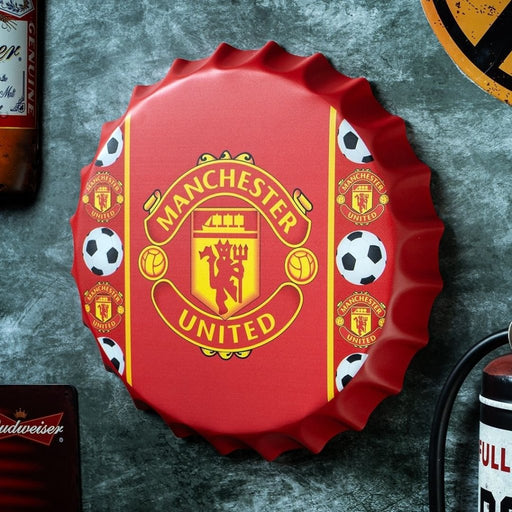 Bottle Caps wall decor sign - Manchester United Football - eazy wagon
