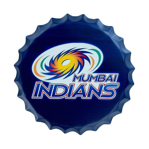 Bottle Caps wall decor sign - Mumbai Indians - eazy wagon