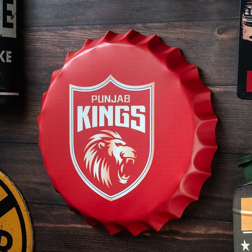 Bottle Caps wall decor sign - Punjab Kings - eazy wagon