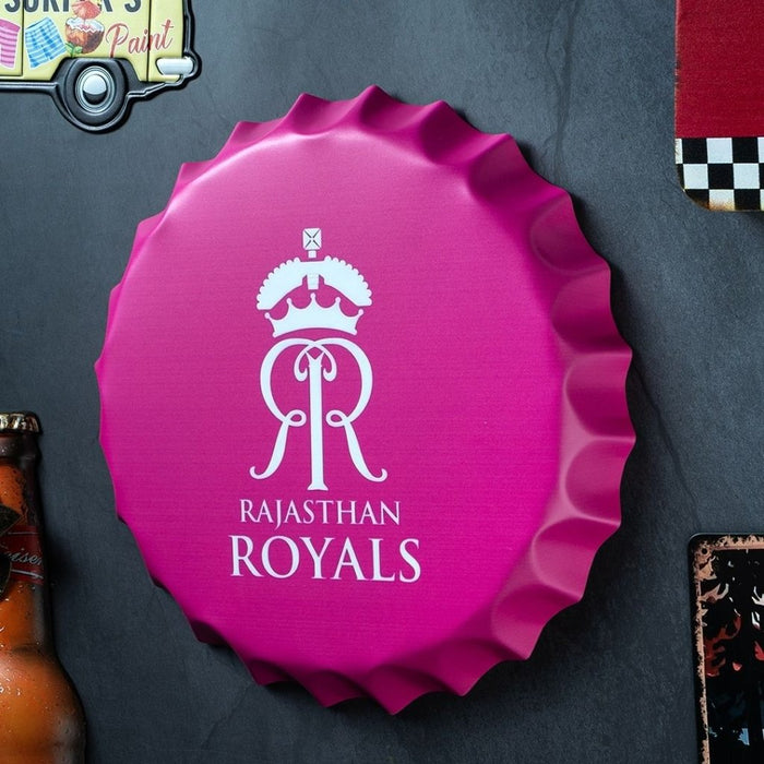Bottle Caps wall decor sign - Rajasthan Royals - eazy wagon