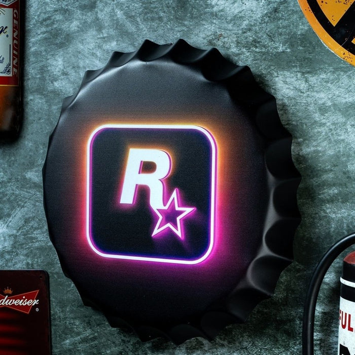 Bottle Caps wall decor sign - Rockstar - eazy wagon