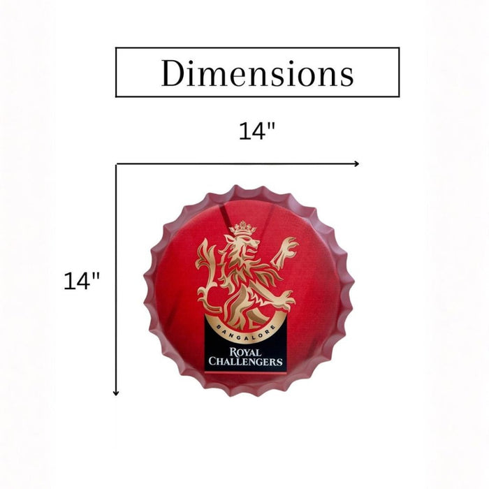 Bottle Caps wall decor sign - Royal Challengers Bangalore - eazy wagon