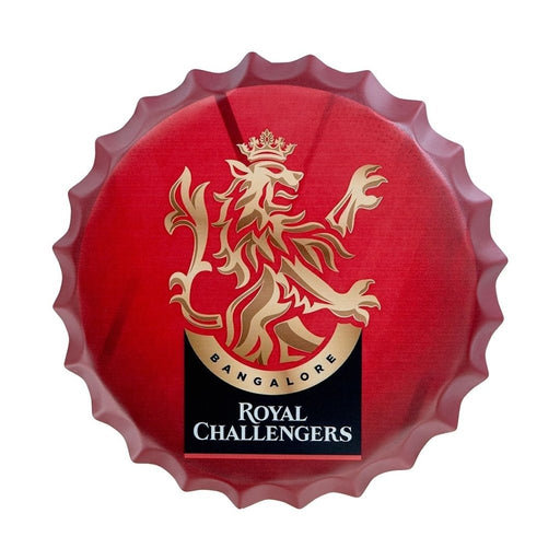 Bottle Caps wall decor sign - Royal Challengers Bangalore - eazy wagon