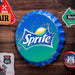 Bottle Caps Wall Decor Sign – Sprite Soft Drink Retro Logo Design - eazy wagon