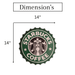 Bottle Caps wall decor sign - Starbucks Coffee (14"x14") - eazy wagon