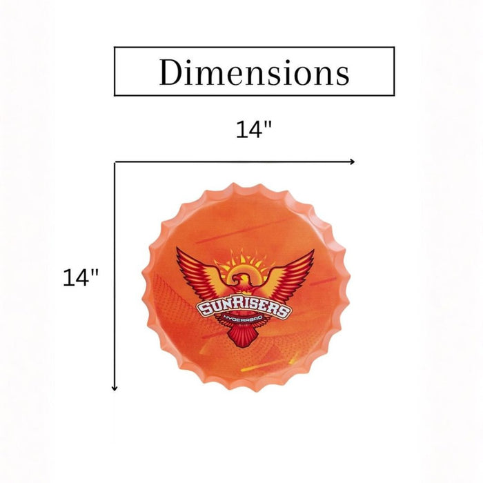 Bottle Caps wall decor sign - Sunrisers Hyderabad - eazy wagon