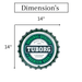 Bottle Caps wall decor sign - Tuborg Quality Beer (14"x14") - eazy wagon