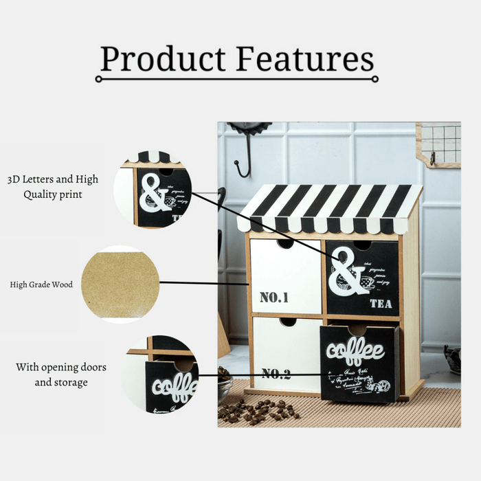 Coffee Box Drawer - Tea Coffee Black - eazy wagon