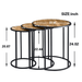Coffee Table - 3 in 1 set Compact Modern Round (Beige) - eazy wagon