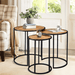 Coffee Table - 3 in 1 set Compact Modern Round (Beige) - eazy wagon
