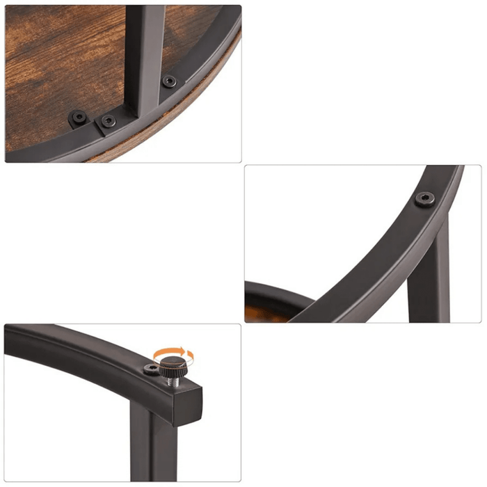 Coffee Table - 3 in 1 set Compact Modern Round (Beige) - eazy wagon