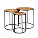Coffee Table - 3 in 1 set Compact Modern Round (Beige) - eazy wagon