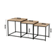 Coffee Table - 3 in 1 set Compact Modern Square (Beige) - eazy wagon