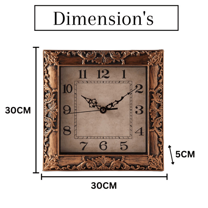 Fiber Clock - Copper Square - eazy wagon
