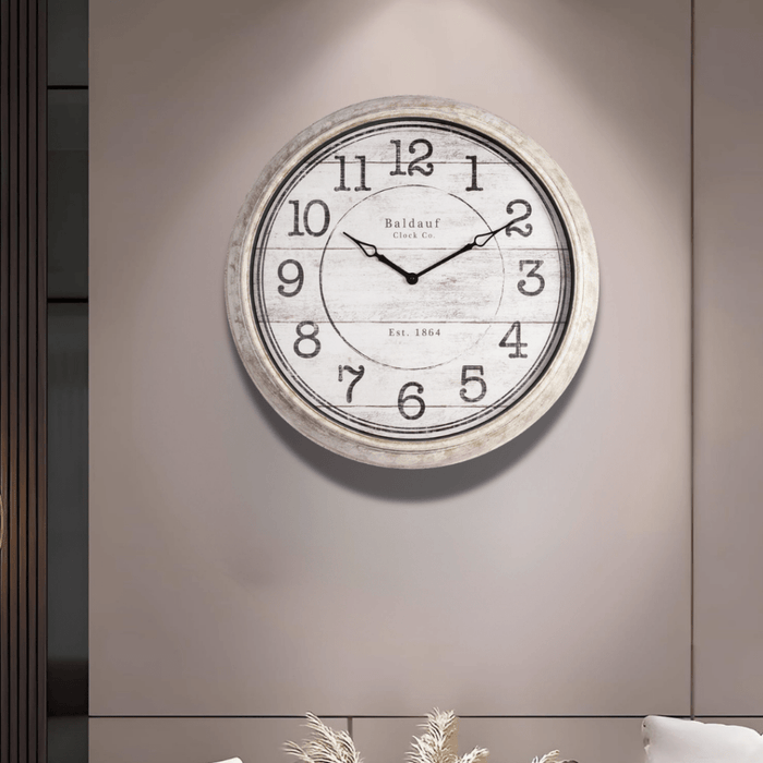 Fiber Clock - Numeric Big Baldauf - Grey (30"dia) - eazy wagon