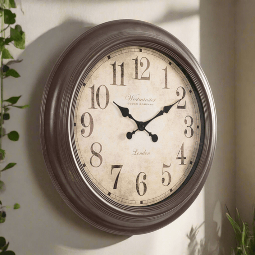 Fiber Clock - Numeric Big West - Brown (30"dia) - eazy wagon