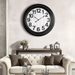 Fiber Clock - Numeric Big wooden design - Black (30"dia) - eazy wagon