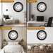 Fiber Clock - Numeric Big wooden design - Black (30"dia) - eazy wagon