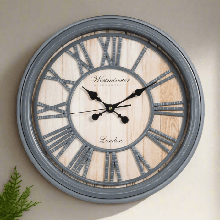 Fiber Clock - Poly Grey Bigbald (20"dia) - eazy wagon