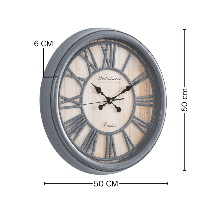 Fiber Clock - Poly Grey Bigbald (20"dia) - eazy wagon