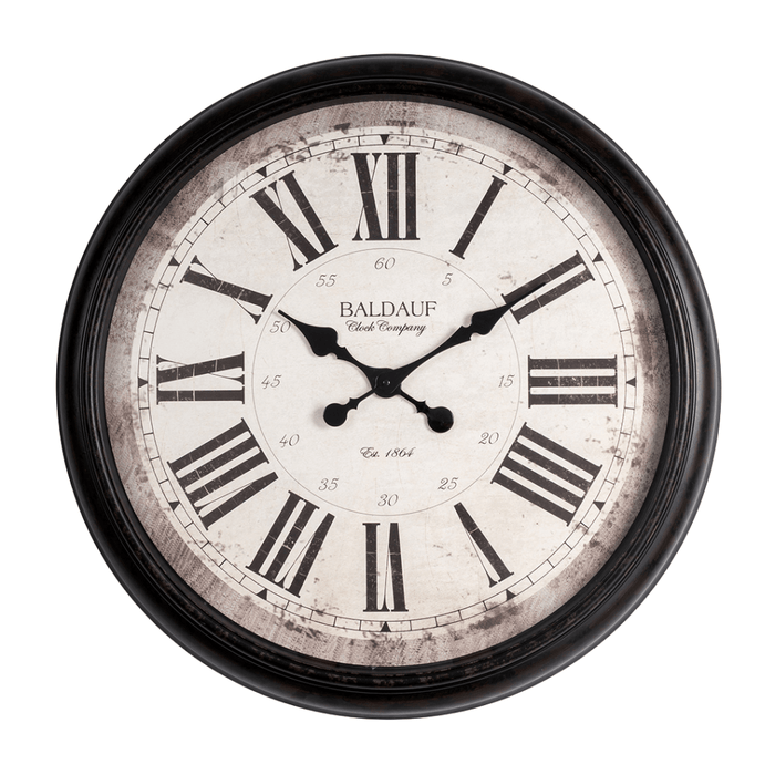 Fiber Clock - Roman Big Baldauf - Black (30"dia) - eazy wagon