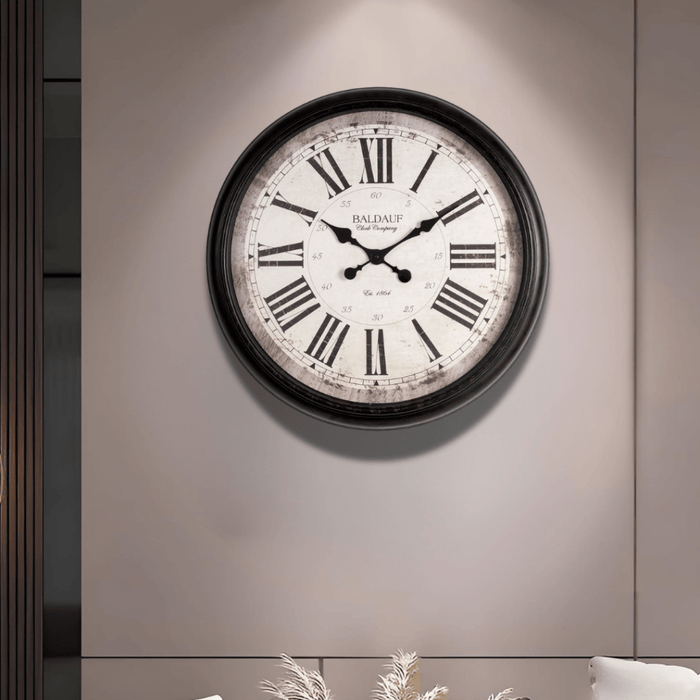 Fiber Clock - Roman Big Baldauf - Black (30"dia) - eazy wagon