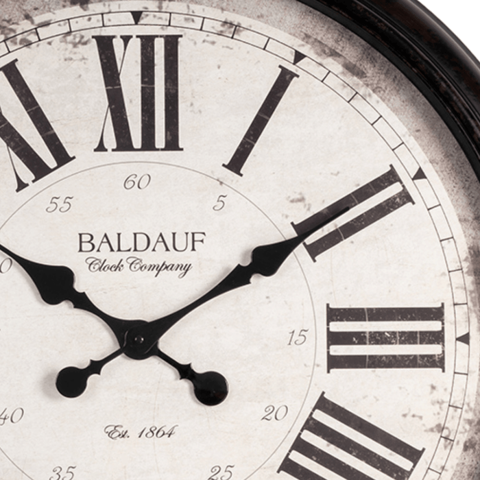 Fiber Clock - Roman Big Baldauf - Black (30"dia) - eazy wagon