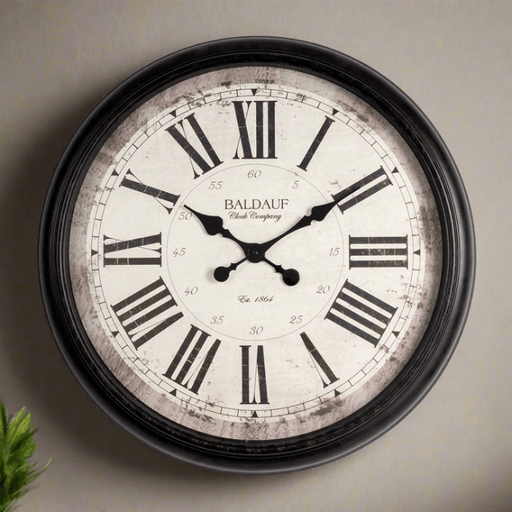 Fiber Clock - Roman Big Baldauf - Black (30"dia) - eazy wagon