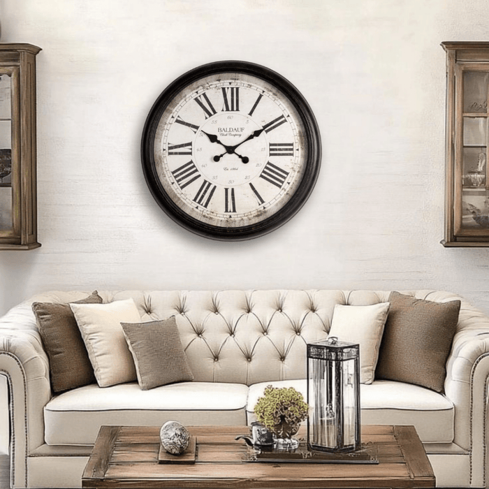 Fiber Clock - Roman Big Baldauf - Black (30"dia) - eazy wagon