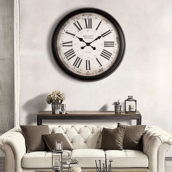 Fiber Clock - Roman Big Baldauf - Black (30"dia) - eazy wagon