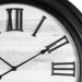 Fiber Clock - Roman Big wooden design - Black (30"dia) - eazy wagon