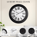 Fiber Clock - Roman Big wooden design - Black (30"dia) - eazy wagon