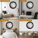 Fiber Clock - Roman Big wooden design - Black (30"dia) - eazy wagon