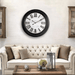 Fiber Clock - Roman Big wooden design - Black (30"dia) - eazy wagon