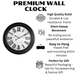 Fiber Clock - Roman Big wooden design - Black (30"dia) - eazy wagon