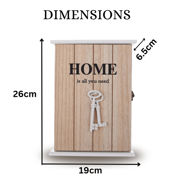 Key Box Wall Hanging - Home Is All You Need (5 Hooks) - eazy wagon