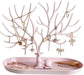 Key holder, Necklace Holder, Bracelet Stand Jewelry Organizer Jewelry Tree Decorative Tray (Pink) - eazy wagon