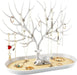 Key holder, Necklace Holder, Bracelet Stand Jewelry Organizer Jewelry Tree Decorative Tray (White) - eazy wagon