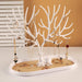 Key holder, Necklace Holder, Bracelet Stand Jewelry Organizer Jewelry Tree Decorative Tray (White) - eazy wagon