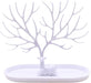 Key holder, Necklace Holder, Bracelet Stand Jewelry Organizer Jewelry Tree Decorative Tray (White) - eazy wagon