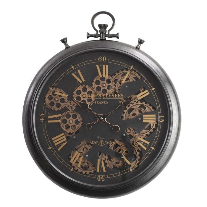 Mechanical clock - French chronograph Black (Y636 - 21") - eazy wagon