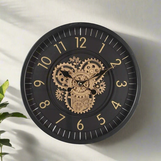 Mechanical clock - Royal Matte Black Round (Y751 - 20") - eazy wagon