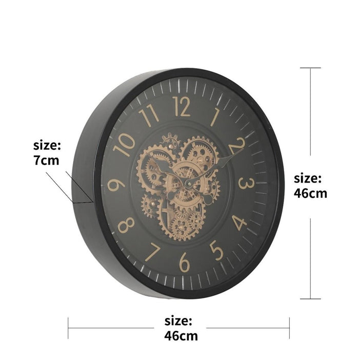 Mechanical clock - Royal Matte Black Round (Y751 - 20") - eazy wagon