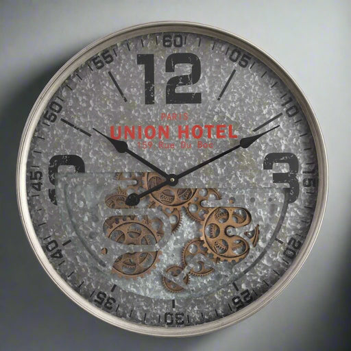 Mechanical clock - union hotel grey (Y663 - 24") - eazy wagon