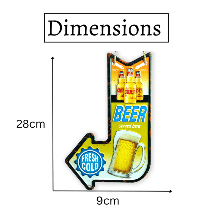 Metal Plates - Arrow Fresh Cold Beer - eazy wagon