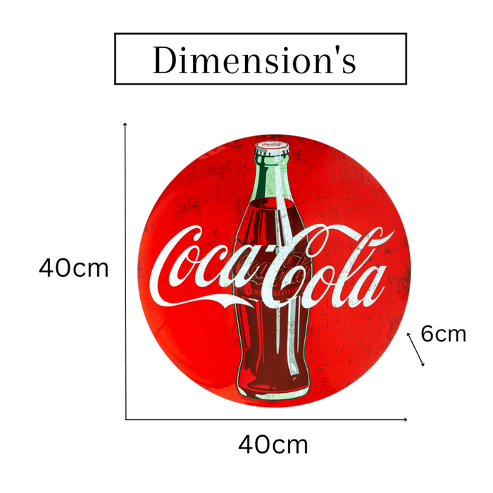Metal Shield wall decor - C cola (16x16") - eazy wagon