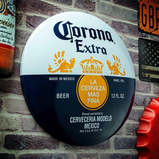 Metal Shield wall decor - Corona Extra (16x16") - eazy wagon